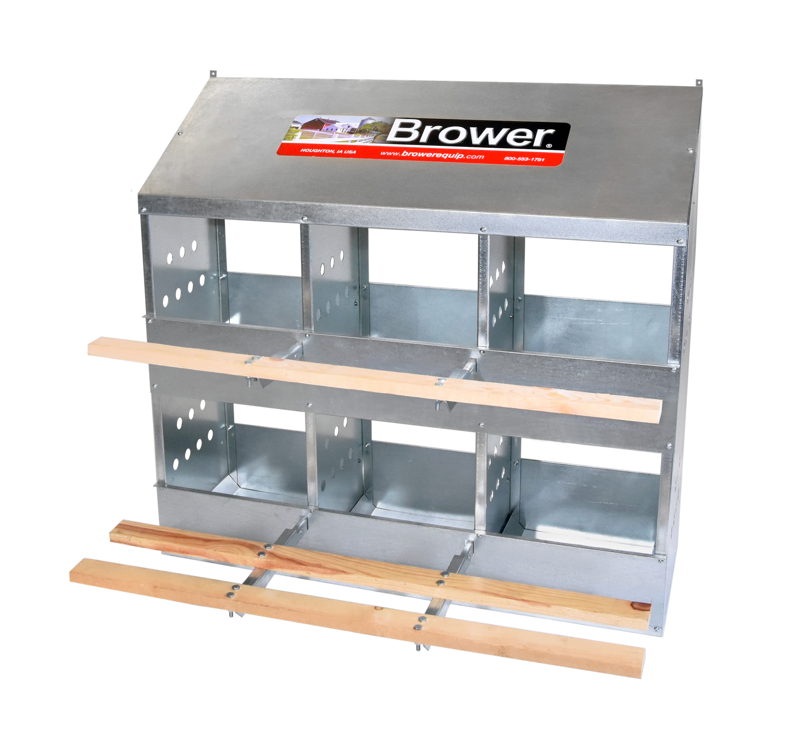 Galvanized 6 Hole Nest Box Cackle Hatchery