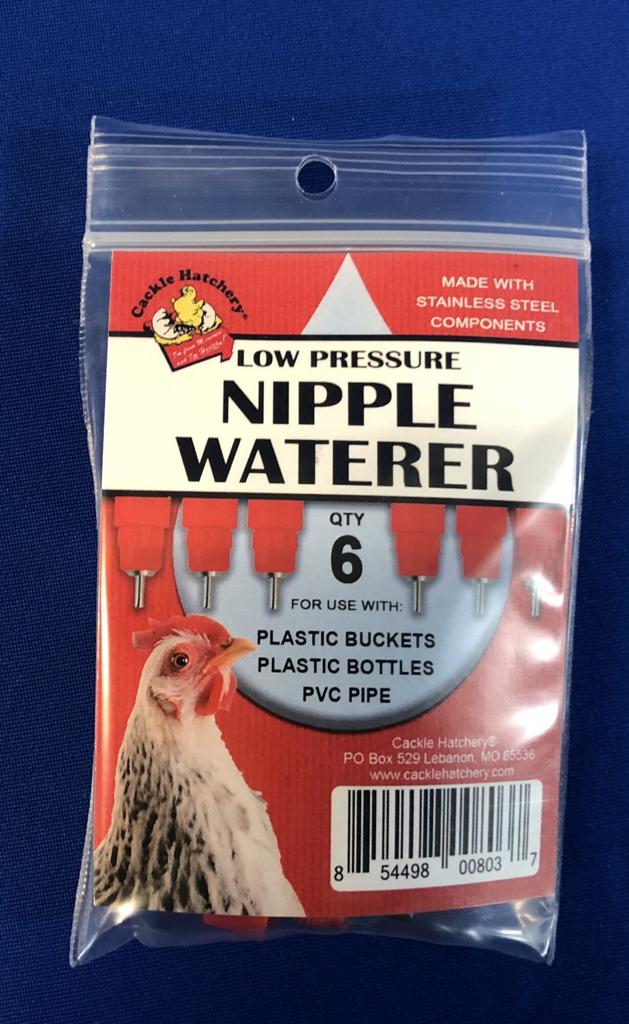 Low Pressure Nipple Waterer 6Pack Cackle Hatchery