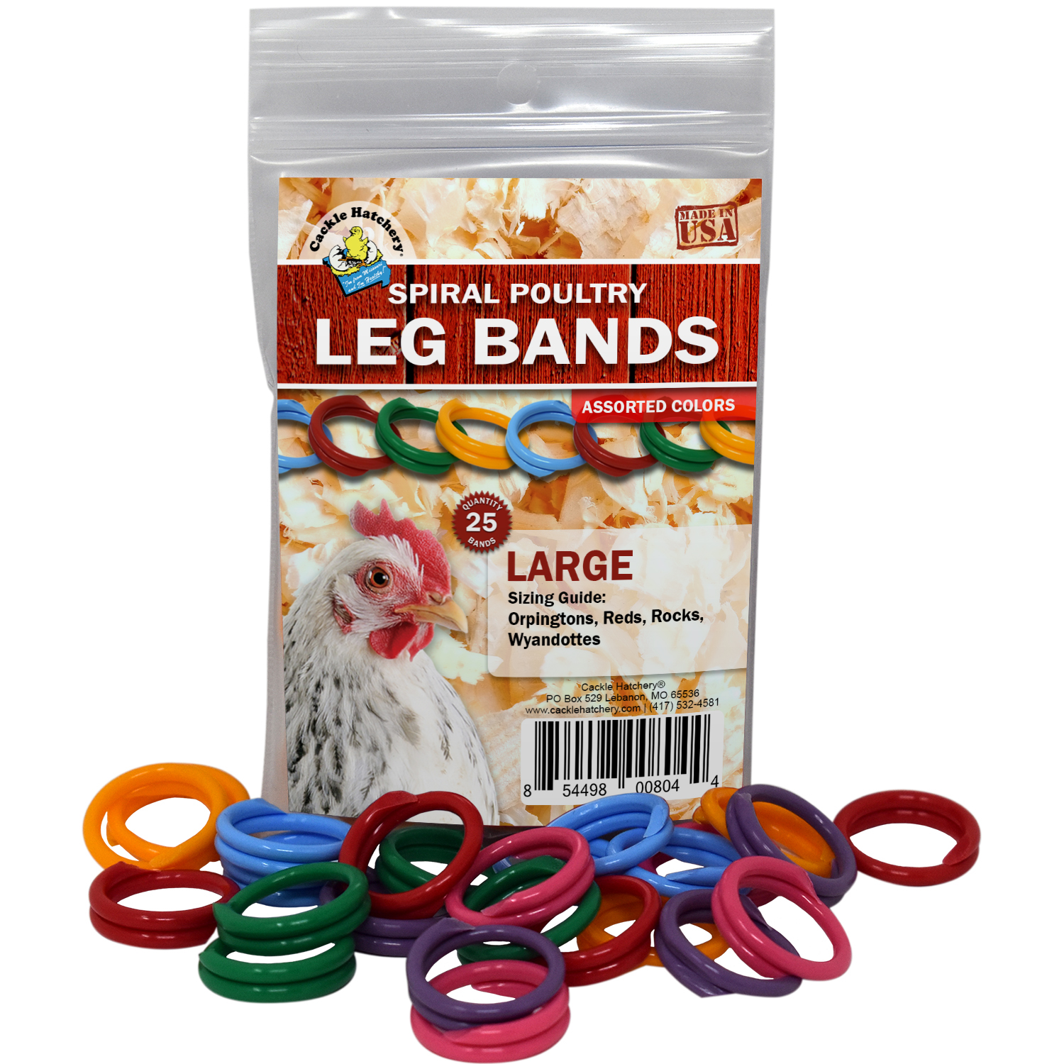 Spiral Poultry Leg Bands 25 Bands