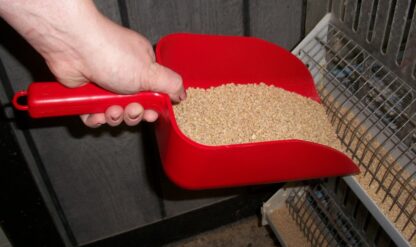 Red Plastic Feed Scoop