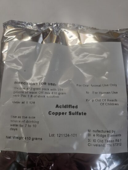 Acidified Copper Sulfate