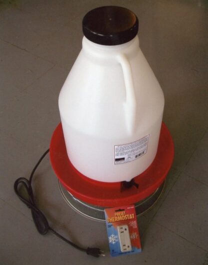 7 Gallon Waterer and Base Heater and Thermostat Combo
