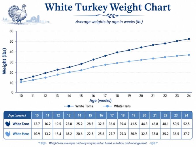 White Turkey Weight Chart