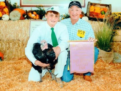 2014 San Benito Country Fair –Hollister CA Oct 3-5, 2014. GRAND CHAMPION TURKEY! My 42 lb. Broad Breasted turkey thanks to Cackle. Tyler, Morgan Hill CA