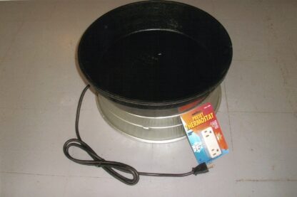 3 Gallon Rubber Watering Pan and Base Heater and Thermostat Combo