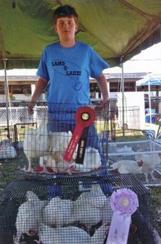 HI this is Gage and I want to thank you for the 20 broiler meat chickens I bought from Cackle Hatchery®. I took Grand and reserve Champion at Land-o-Lakes youth fair. I look forward to buying from you again next year.