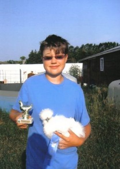 Children Love White Silkie Bantam