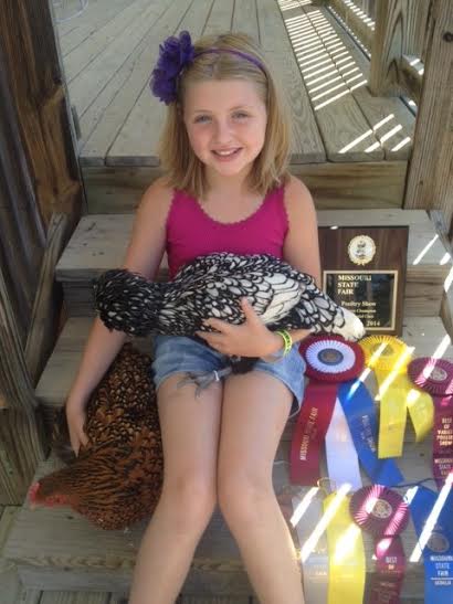 Josey, with her Cackle Silver Laced Polish, won reserve champion large fowl at the county fair and best of variety, best of breed, and reserve champion continental class at the state fair. I really appreciated the 4H discount from Cackle.