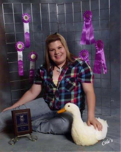 I would like to thank you for your ducks. We have bought ducks from you for the past three years. I got my Sr. pictures taken with my grand champion duck that we purchased from Cackle Hatchery®