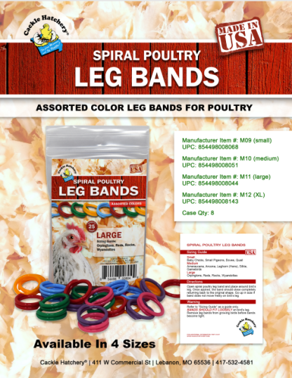 Spiral Poultry Leg Bands – 25 Bands