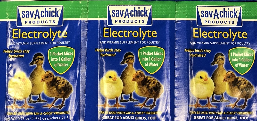 Sav-A-Chick Poultry Chicken Vitamins & Electrolytes 3 pack 1 pack = 1 gallon 
