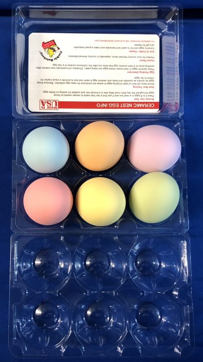Pastel Ceramic Nest Eggs – 6 Pack-9106
