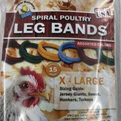 Spiral Poultry Leg X-Large Bands – 15 Bands