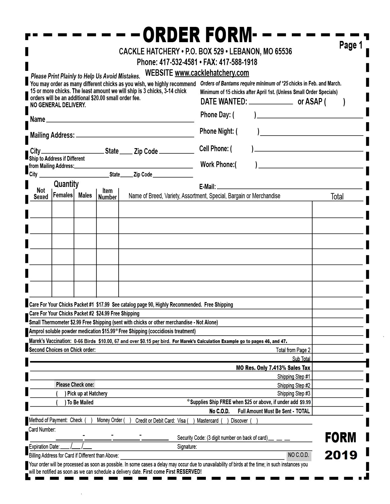 CACKLE HATCHERY COLOR CHICKEN CATALOG Cackle Hatchery