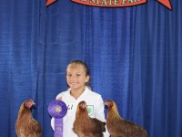 Girl with Award Winning Chickens