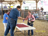 Girl Accepting Her Award