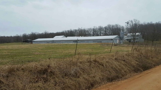 Big Grey Barn from side view