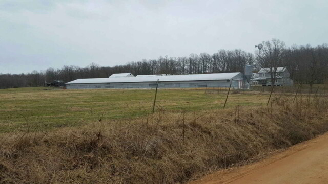 Big Grey Barn from side view