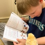 reading to chick