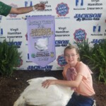 Girl with her winning turkey