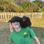 Becky Rosenberger - boy with chicken covering his face.