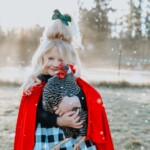 Girl holding chicken