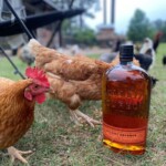 chicken with bourbon bottle